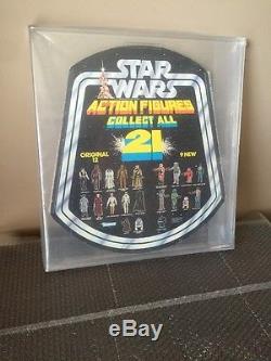 Original 1979 Star Wars Collect All 21 Figures Bell Store Display KENNER AFA 80+