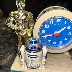 R2 D2 three CPO talking alarm clock from 1980 Bradley