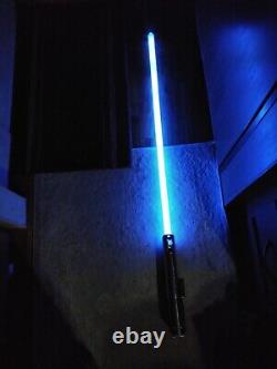 RARE VINTAGE Star Wars Master Replicas Lightsaber /6 BATTERIES / BLUE / TESTED /