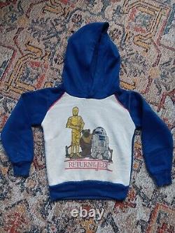 RARE Vintage 1983 Star Wars Kids Hoodie Promo Collectible Return Of The Jedi