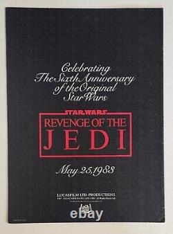 Rare! Vintage Htf 1982 Star Wars Revenge Of The Jedi Promo Ad Foldout Insert #2