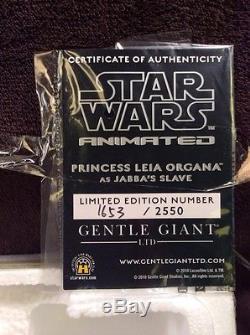 SLAVE LEIA Figure STATUE Animated 2010 Gentle Giant Banned By Disney