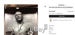 STAR WARS Life Size Han Solo in Carbonite Prop Realistic Display Plus Lighting