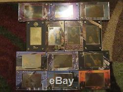 STAR WARS TRILOGY 24K GOLD CARD Complete Set 19 Cards RARE! Carrie Fisher Hamill