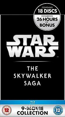STAR WARS The SKYWALKER SAGA Complete Collection 9 Films 18 Disc BLU RAY Boxset
