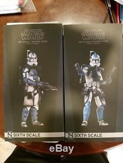 Sideshow Collectibles Star Wars 1/6th Arc Clone Trooper Fives and Echo US Seller