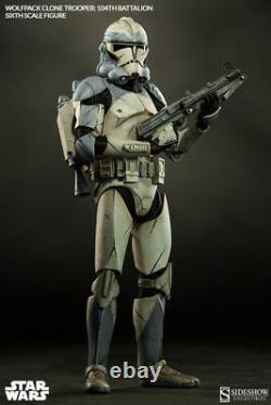 Sideshow Star Wars 104th Battalion Wolfpack Clone Trooper 1/6 Scale Figure New