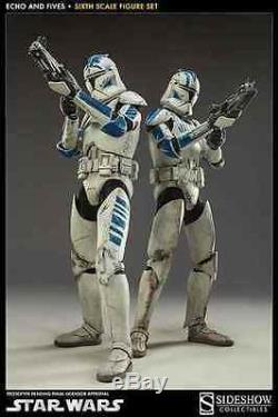 Sideshow Star Wars Clone Troopers Echo And Fives 1/6 Scale 12 Figure 100201 New