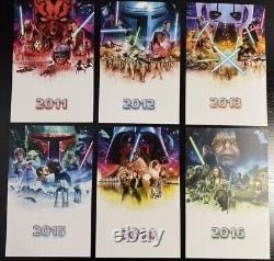 Star WarsT Unreleased 3D EXCLUSIVE Poster Cards (Episodes I-VI) Set