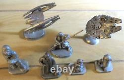 Star Wars 1999 Rawcliffe Pewter Figures Lot Of 7 Millenium Falcon withbox+++