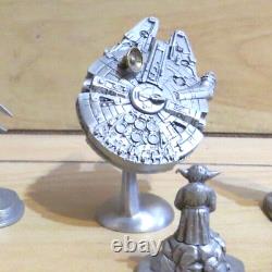 Star Wars 1999 Rawcliffe Pewter Figures Lot Of 7 Millenium Falcon withbox+++