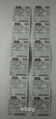 Star Wars 2005 12 Original California Lottery tickets Eps I to VI unscratched