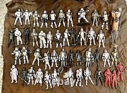 Star Wars 3.75 Collection Of 47 Figures Loose Stormtroopers + More Troopers