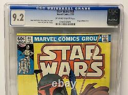 Star Wars 68 Not 42 CGC 9.2 Origin Of Boba Fett! Newsstand! Disney + This Fall
