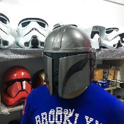 Star Wars Black Mandalorian Helmet Handmade Cosplay Mask