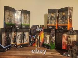 Star Wars Black Series Lot of 12 Used Boxed Figures Dark Trooper Vader Kit Fisto