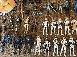 Star Wars Clone Wars Saga Collection Lot Mandalorians AT-TE Gunship Droids