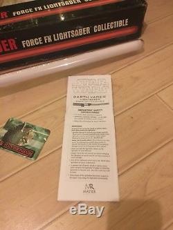 Star Wars Darth Vader Force FX Collectable Lightsaber Box/Instructions/working