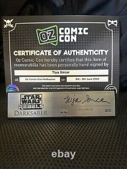 Star Wars Efx Collectibles Dark Saber Signature Edition Plaque Tiya Sircar