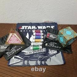 Star Wars Galaxys Edge Jedi & Sith Holocron, Complete Kyber Crystal Set & Bag