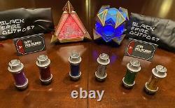 Star Wars Galaxys Edge Jedi & Sith Holocrons & All 6 Kyber Crystals Sealed New