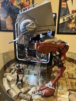 Star Wars Klatooinian Raider + Mandalorian Vintage Collection TVC AT-ST + Stand