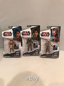 Star Wars Legacy Collection Action Figures Lot Jacen And Jaina Solo, Shaak Ti