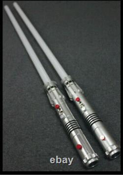Star Wars Lightsaber Darth Maul Cosplay Silver Metal Red Light Replica Props