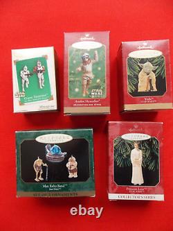 Star Wars Lot 16 Christmas Hallmark Keepsake Ornaments max rebo, yoda and more