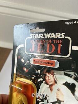 Star Wars Luke Skywalker Farmboy Gunner 77 Back Moc Kenner Vintage 1983 Rotj Anh