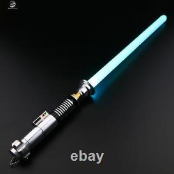 Star Wars Luke Skywalker Lightsaber Silver Metal 12 Colors RGB Light Replica