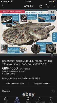 Star Wars Millennium Falcon Planeta De Agostini 100 pcs giant 1/43 in Spanish
