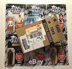 Star Wars Retro Collection Case 6pcs Vintage TVC with Hasbro Box Target Exclusive