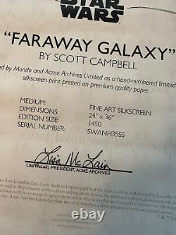 Star Wars Scott C. Campbell Faraway Galaxy Fine Art Silkscreen Mondo Poster Rare