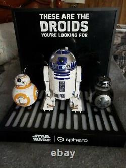 Star Wars Sphero Toy Store Display R2D2 BB8 BB9E Droids Last Jedi Disney