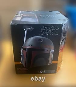 Star Wars The Black Series Boba Fett Electronic Helmet Hasbro (Re-Armored)