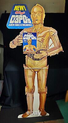 Star Wars Vintage 1984 Kellogg's C-3PO's Cereal Store Display Lifesize Standup