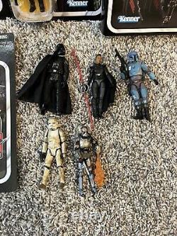 Star Wars Vintage Collection 3.75 mixed lot Boba Fett, unpunched battle droid
