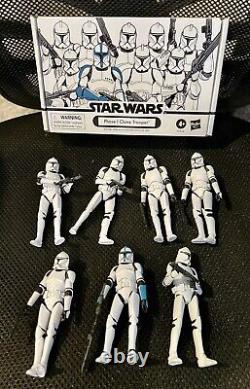 Star Wars Vintage Collection Clone Trooper 4 pack set + 7 Loose Clones Lot Of 11