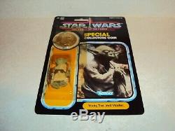 Star Wars Vintage Potf Yoda Kenner USA Power Of The Force Coin Card 92 Back Moc