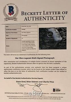Star Wars cast signed Photo harrison ford carrie fisher mark hamill beckett psa
