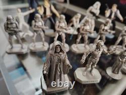 Star wars Pewter Lot Of 11 +7 Plastic Figurines