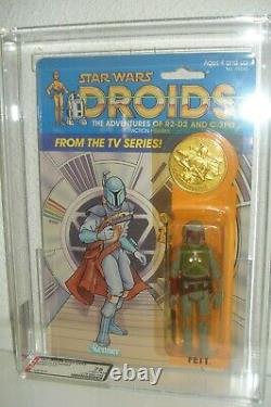Star wars droids kenner Moc AFA 75 Boba Fett
