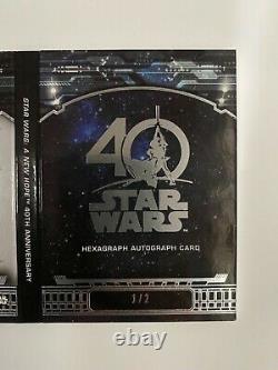 Topps Star Wars 40th Anniversary Hexagraph Auto Book 1/2 RARE Hamill, Ford