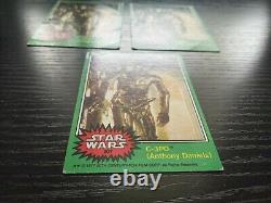 Topps Star Wars C-3PO #207 error card Goldenrod Anthony Daniels 1977 ×3