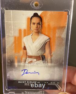 Topps Star Wars Rise Of Skywalker Series 1 Daisy Ridley Signed. 9/10
