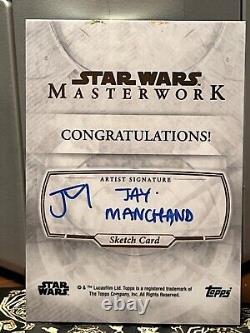 Topps Star Wars Sketch Card Masterwork Naboo Jay Manchand