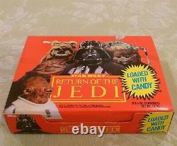 Vintage 1983 Topps Star Wars Return Of The Jedi Candy Head Empty Display Box