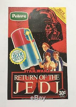 Vintage AU Star Wars Store Display Peters Jedi Jelly, Kenner Palitoy related