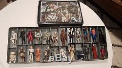 Vintage Star Wars Action Figures with Collection Case